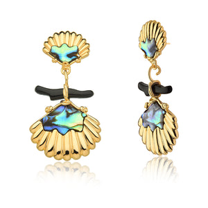 MARIA DOLORES - Marea Double Conch Earrings